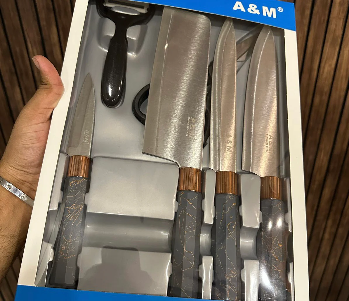  Steel knives set
